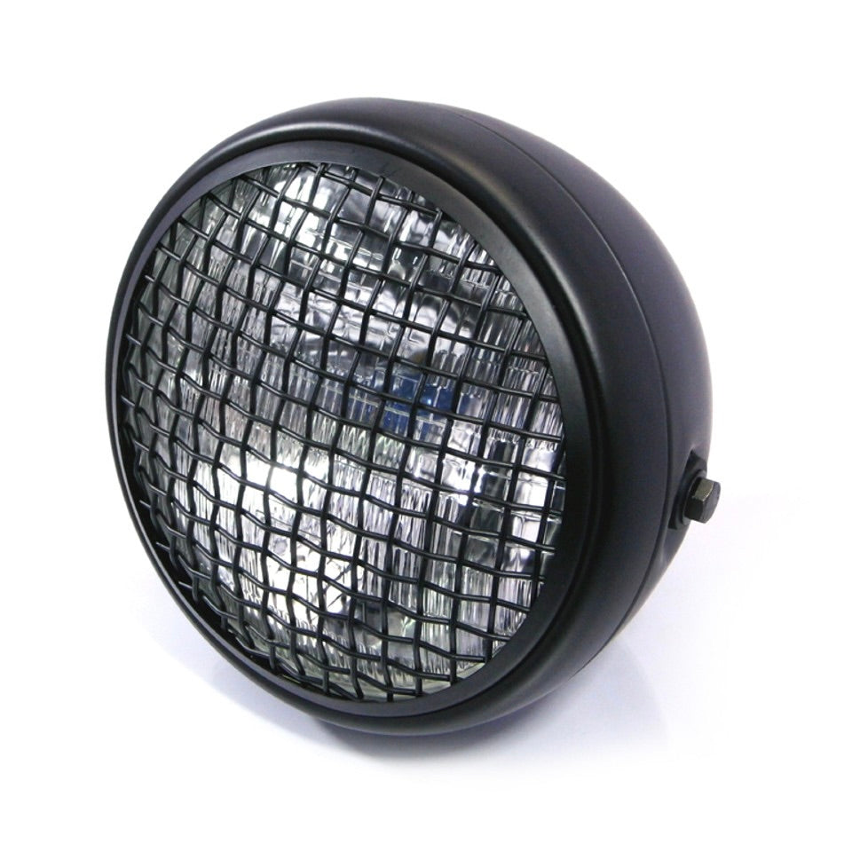 Matt Black Mesh Headlight Grill 7" Inch
