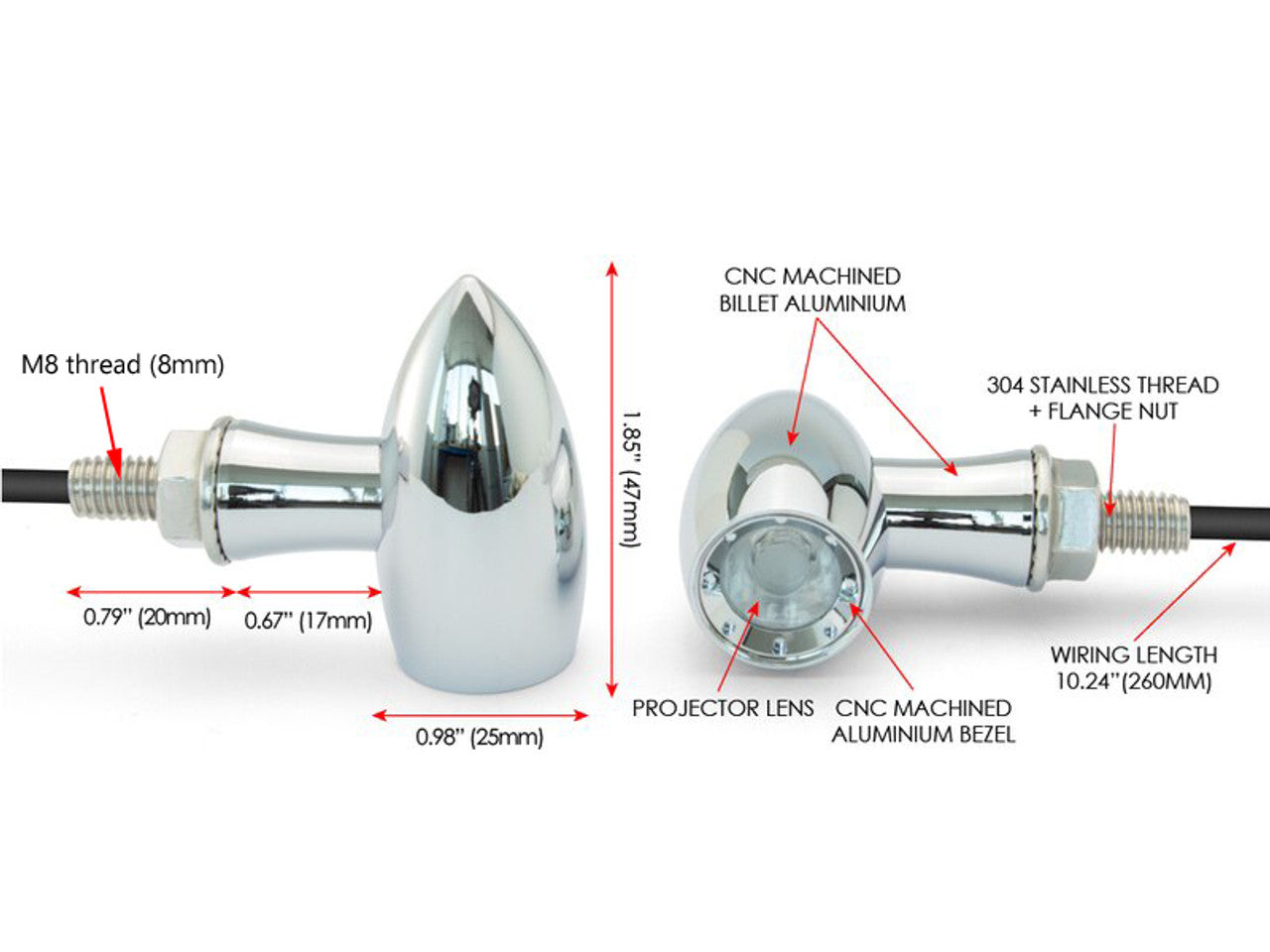 Bullet Style Mini LED Indicators