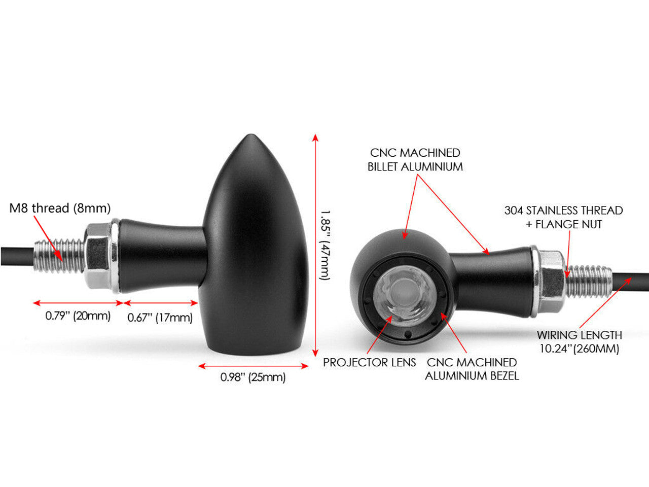 Bullet Style Mini LED Indicators